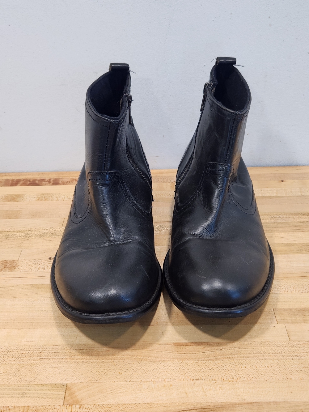 Hawkings McGill Urban Outfitters Black Leather Side Zip Booties Men's 10